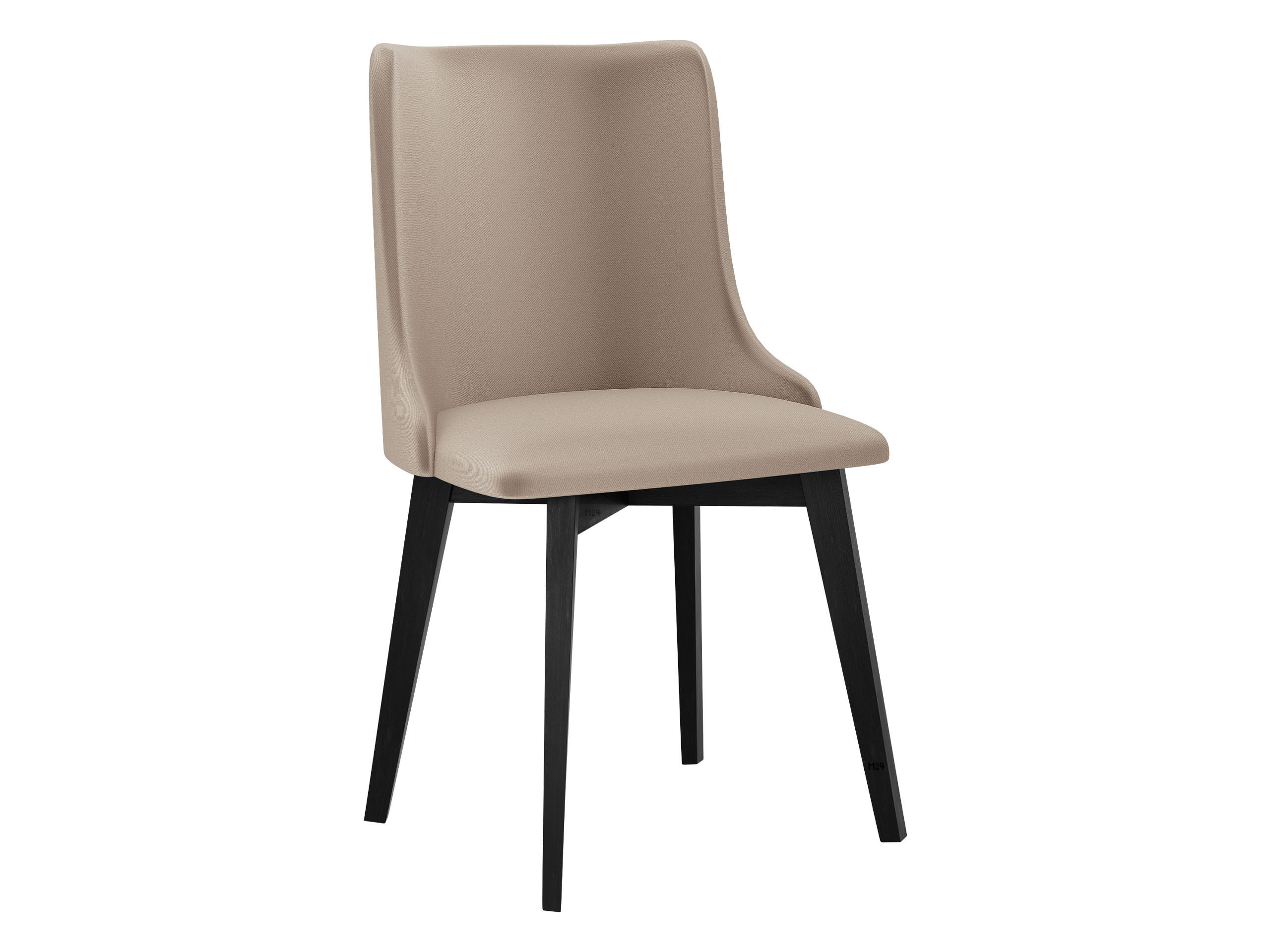 STUHL Monti 5, Holzfarbe: Schwarz - Beige/Schwarz, Holz (48/83/53cm) - MIRJAN24