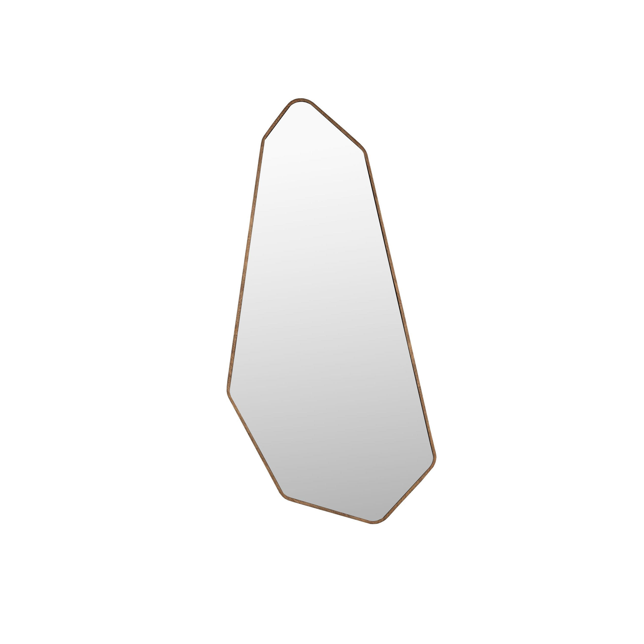 WANDSPIEGEL Basil Asymmetrische Form - Braun, Holz (39.5/90/3cm) - Dutchbone