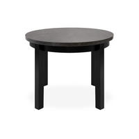 ESSTISCH BALTE Ausziehbar 100-220cm Rund, Beton/schwarz - Schwarz, Holz (100/220/76cm) - KONSIMO®