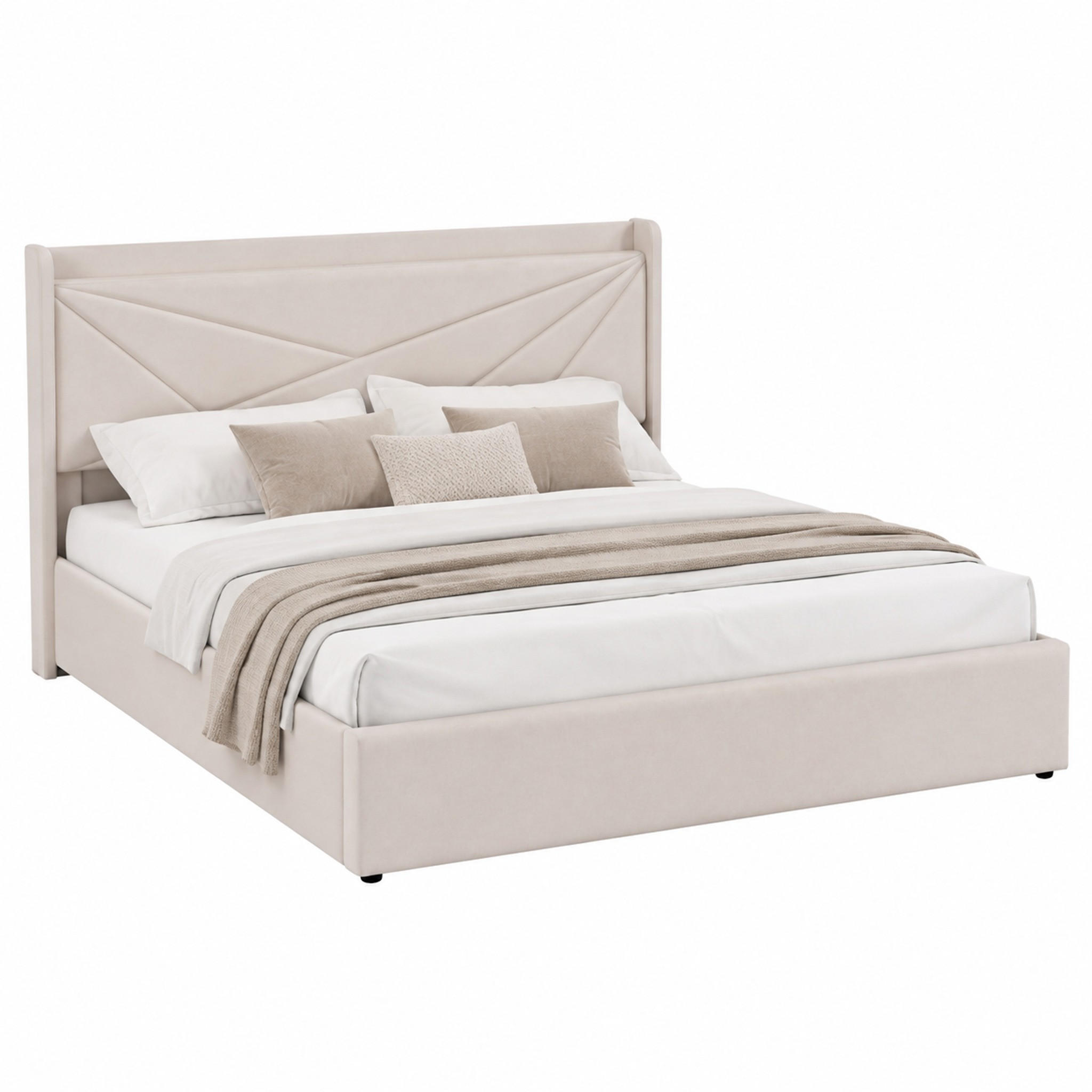 Meubliv Polsterbett Beige 140x200 cm