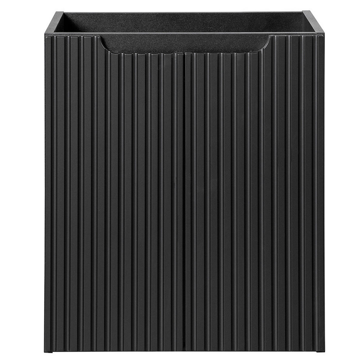 WASCHBECKENSCHRANK Newport-56 - Schwarz, Holzwerkstoff (50/57/39cm) - Lomado