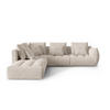 MODULARES-ECKSOFA links Bloom aus strukturiertem Stoff dunkelbeige 4 Sitzplätze - Mokka, Textil (310/316cm) - Micadoni