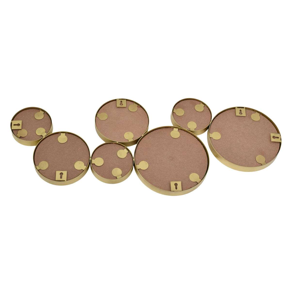 WANDSPIEGEL Bubbles Gold - Goldfarben, Metall (115/62/4cm) - LOFT42