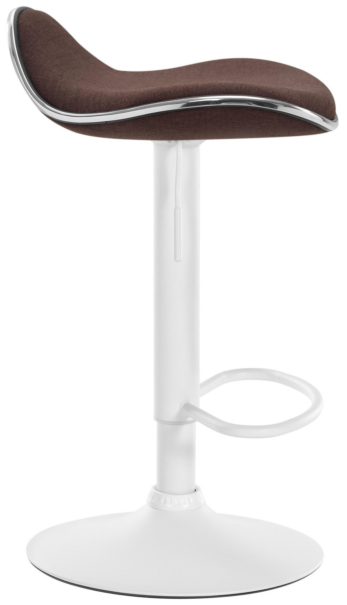 BARHOCKER Stoff braun - Weiß/Braun, Textil/Metall (45/71/45cm) - CLP