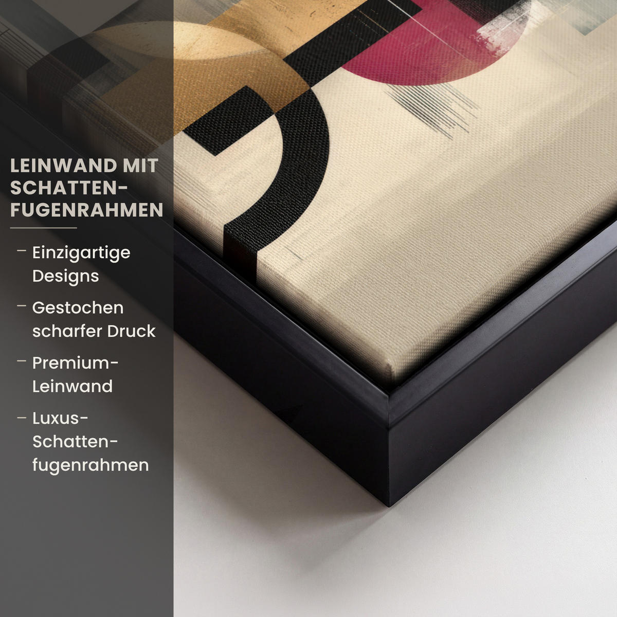 LEINWAND Bilder mit Rahmen - Abstrakt - Formen - Beige - Texturen - 30x20 - Beige, Textil (30/20cm) - MuchoWow