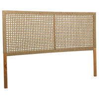 BETTKOPFTEIL aus Holz und geflochtenem Seil, braun, 160x3x110 - Braun, Holz (160/110/3cm) - Wanderlust