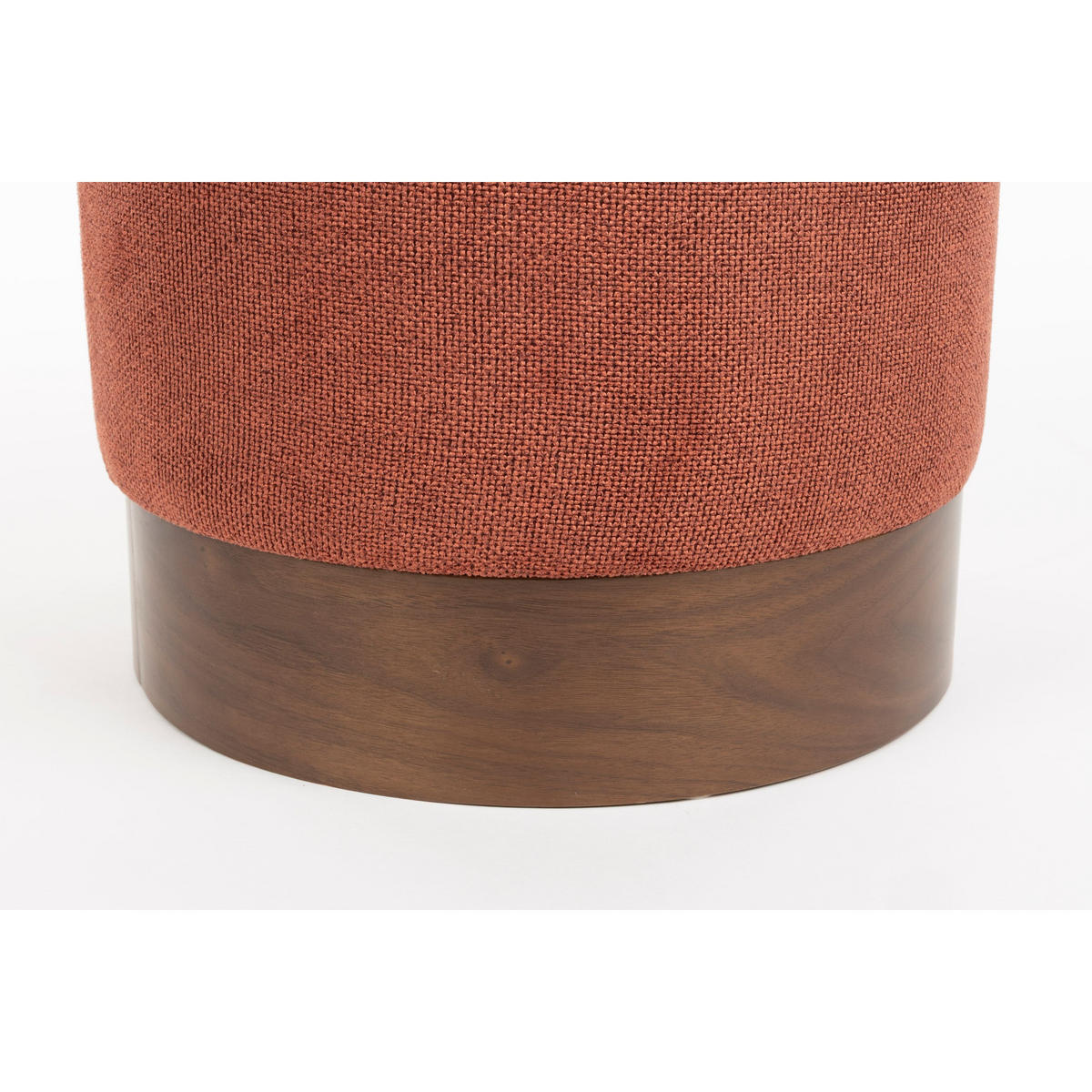 SITZHOCKER Bellevue Rot - Rot, Holz (41/46/41cm) - Dutchbone