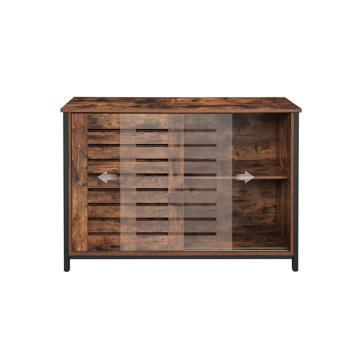 KÜCHENSCHRANK SIDEBOARD - Braun, Holzwerkstoff (35/70/100cm) - Hansiro