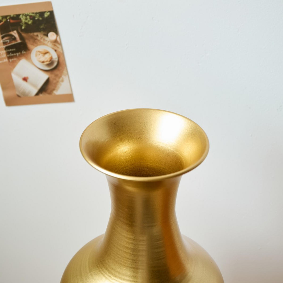 BODENVASE Metallvase,50/66/83 cm,3 tlg.Dekovase,Goldfarben - Goldfarben, Metall (83cm) - LVHOM