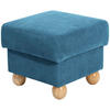 HOCKER Kasha Bezug Veloursstoff Buche natur / petrol - Buchefarben/Petrol, Kunststoff (54/48/54cm) - 58aufmkessel