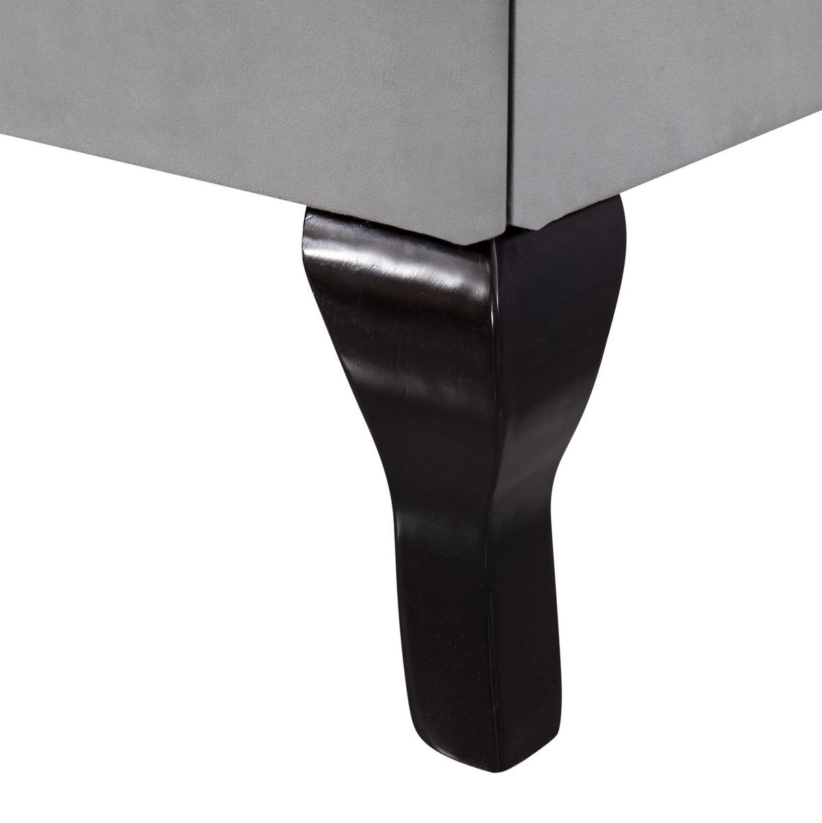 POLSTERBETT 90/200 cm mit Lattenrost und gepolstertem Kopfteil aus Samt, Grau - Grau, Textil (90/200cm) - Redom