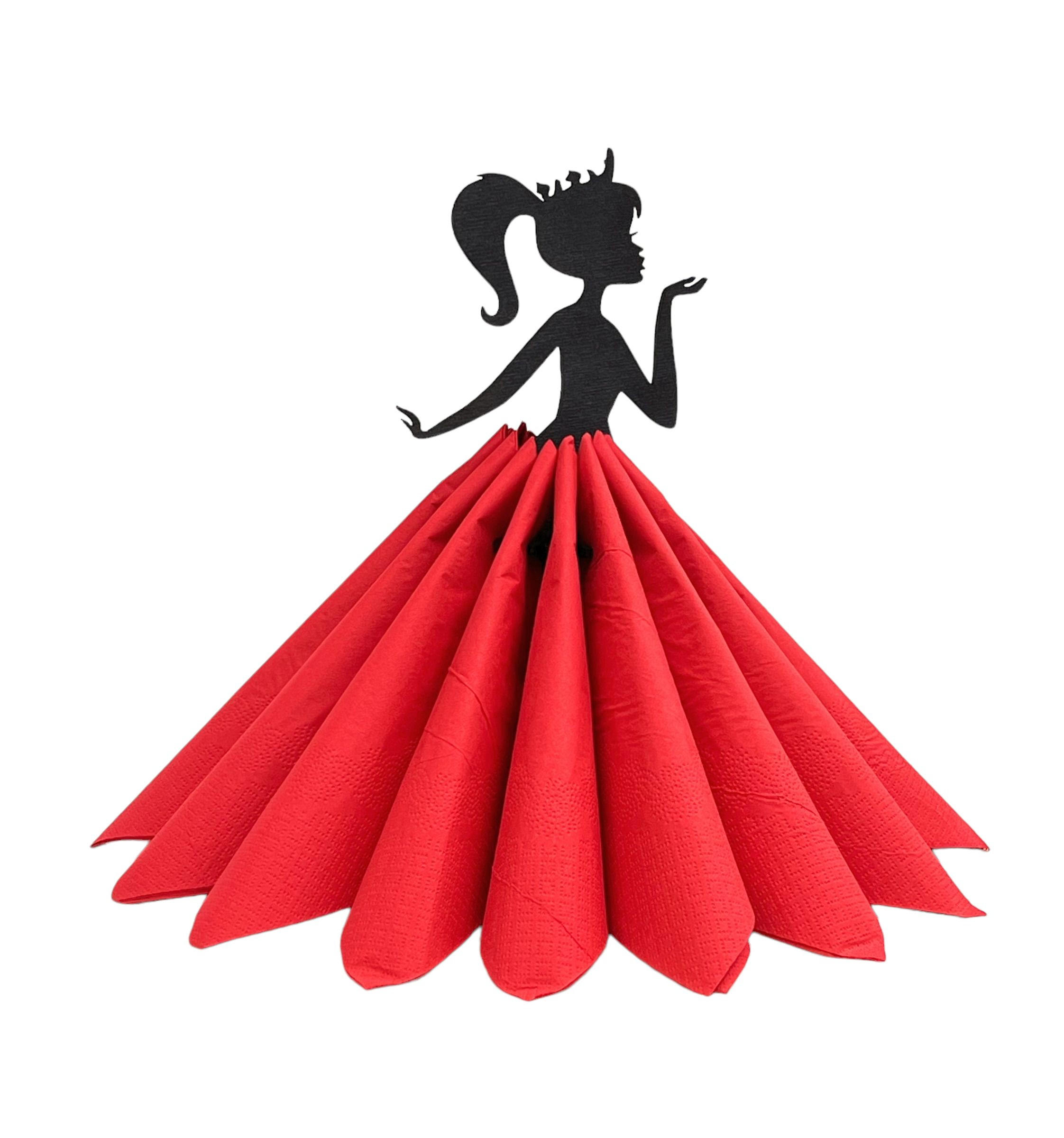 SERVIETTENHALTER aus Holz 28 cm Schwarz - Schwarz, Holz (14/28/14cm) - DanDiBo