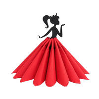 SERVIETTENHALTER aus Holz 28 cm Schwarz - Schwarz, Holz (14/28/14cm) - DanDiBo