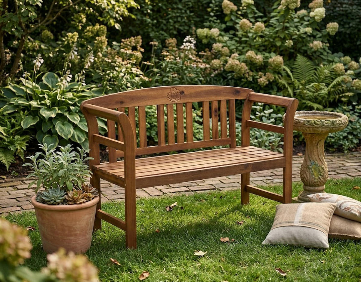 GARTENBANK / Holzbank Rosali 120cm 2-sitzer aus Akazie massiv - Braun, Holz (120/83/45cm) - TPFGarden