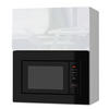 MIKROWELLENUMBAUSCHRANK Avellino W2MK/60 weiß Acryl Hochglanz / Grau 60 / 32,5 / 72cm - Weiß Hochglanz/Grau, Holz/Holzwerkstoff (60/72/32.5cm) - Feldmann-Wohnen
