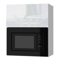 MIKROWELLENUMBAUSCHRANK Avellino W2MK/60 weiß Acryl Hochglanz / Grau 60 / 32,5 / 72cm - Weiß Hochglanz/Grau, Holz/Holzwerkstoff (60/72/32.5cm) - Feldmann-Wohnen