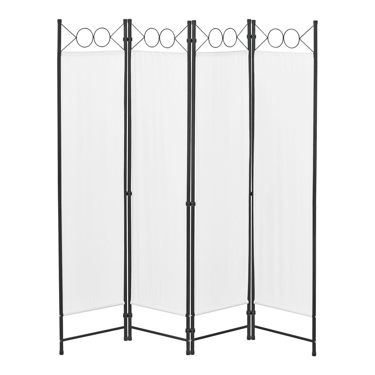 SICHTSCHUTZ Saragossa - Weiß, Textil/Metall (160/2cm) - [en.casa]
