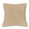 KISSENHÜLLE Strick beige 45/45 cm mit Reißverschluss - Beige, Textil (45/45cm) - wometo