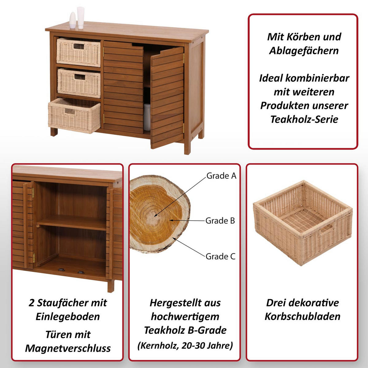 WASCHBECKENUNTERSCHRANK Braun - Braun, Holz (100/76/40cm) - MCW