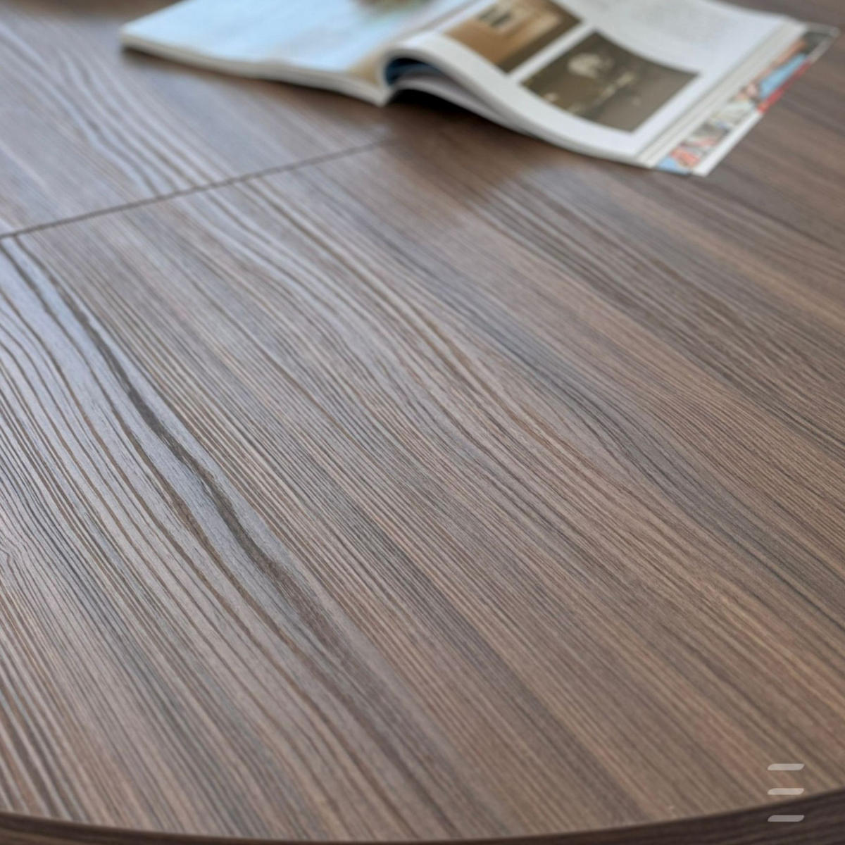 ESSTISCH Runder Ausziehbarer PERO 120/220 Franklin Nuss / Kaschmir - Kaschmir/Dunkelbraun, Holz (220/120/77cm) - Dekori_Interiors