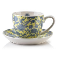 KAFFETASSE mit Untertasse Harper Gelb 14.5/15/8 cm Keramik - Gelb, Keramik (0.25L) - Mondex