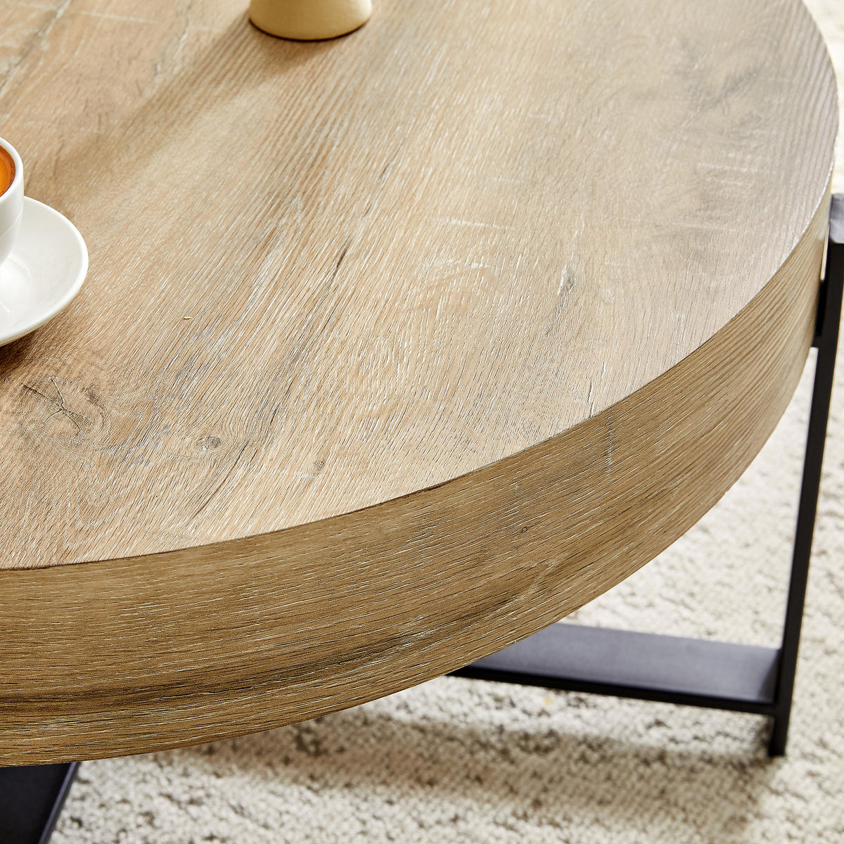 COUCHTISCH Schwarz/Holz 68/68/36 cm - Schwarz, Holzwerkstoff (68/68/36cm) - PANGIVO