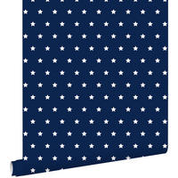 TAPETE Sterne 53 cm x 10.05 m - Blau, Papier (53/0.1cm) - ESTAhome