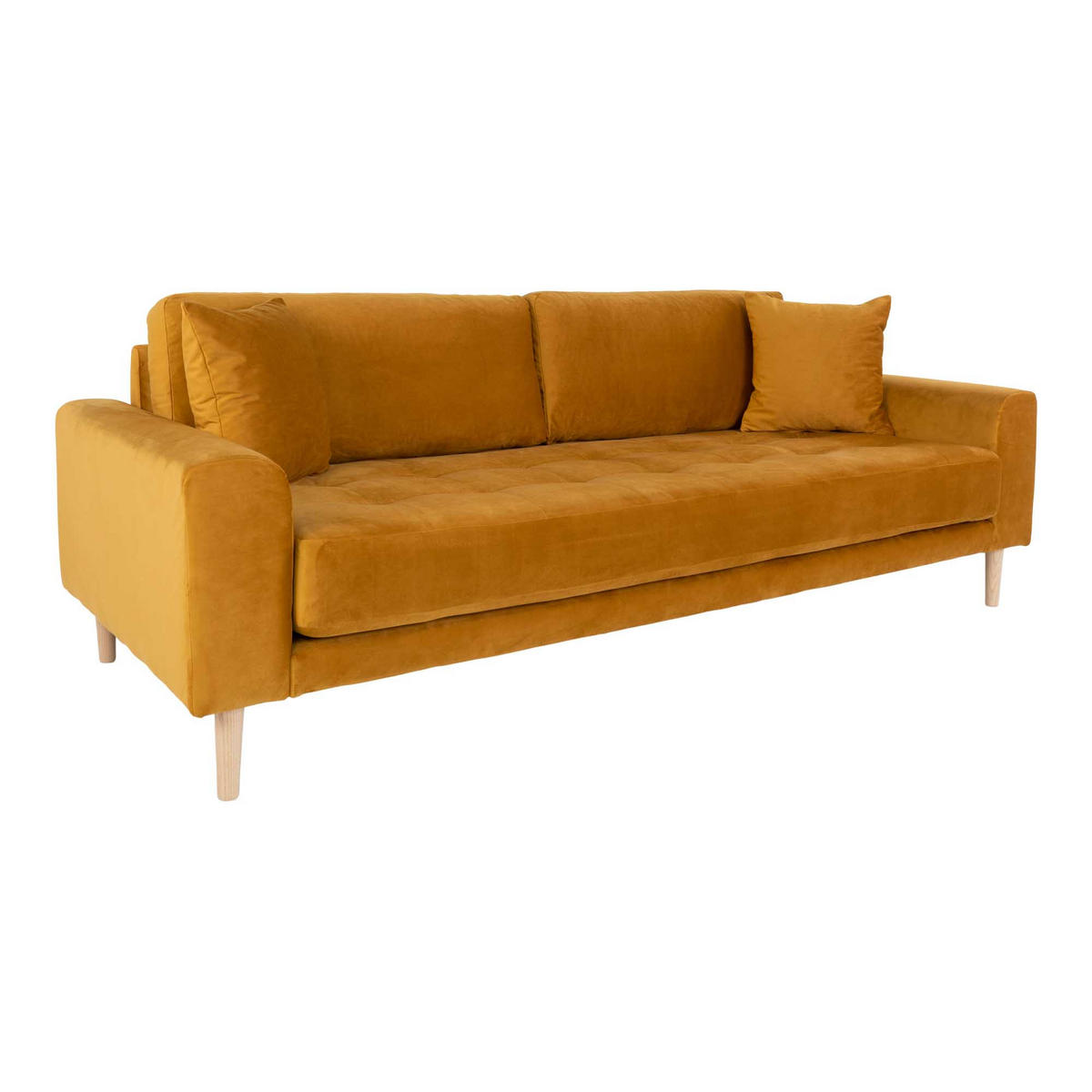 3-SITZER-SOFA senfgelb - Gelb, Textil (210/78/93cm) - ebuy24