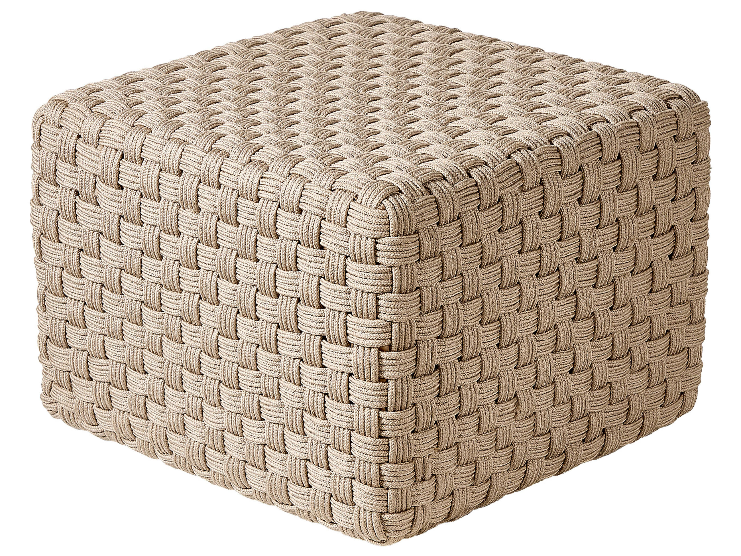 POUF Taupe Nalli - Taupe, Kunststoff (50/35/50cm) - Beliani