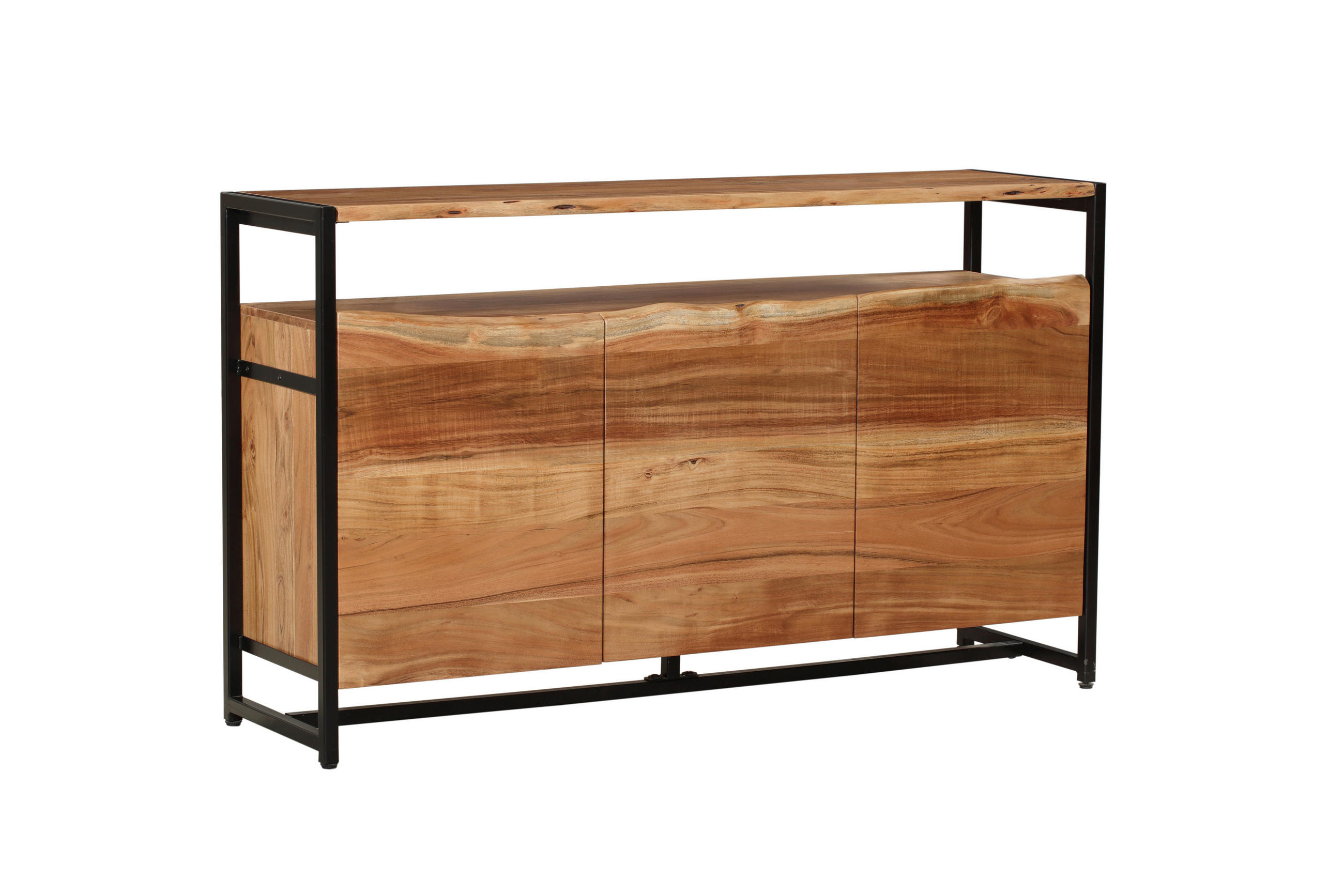 SIDEBOARD Bjorn Akazie Natur 87x42x145cm - Hellbraun, Holz (42/87/145cm) - DELUKE