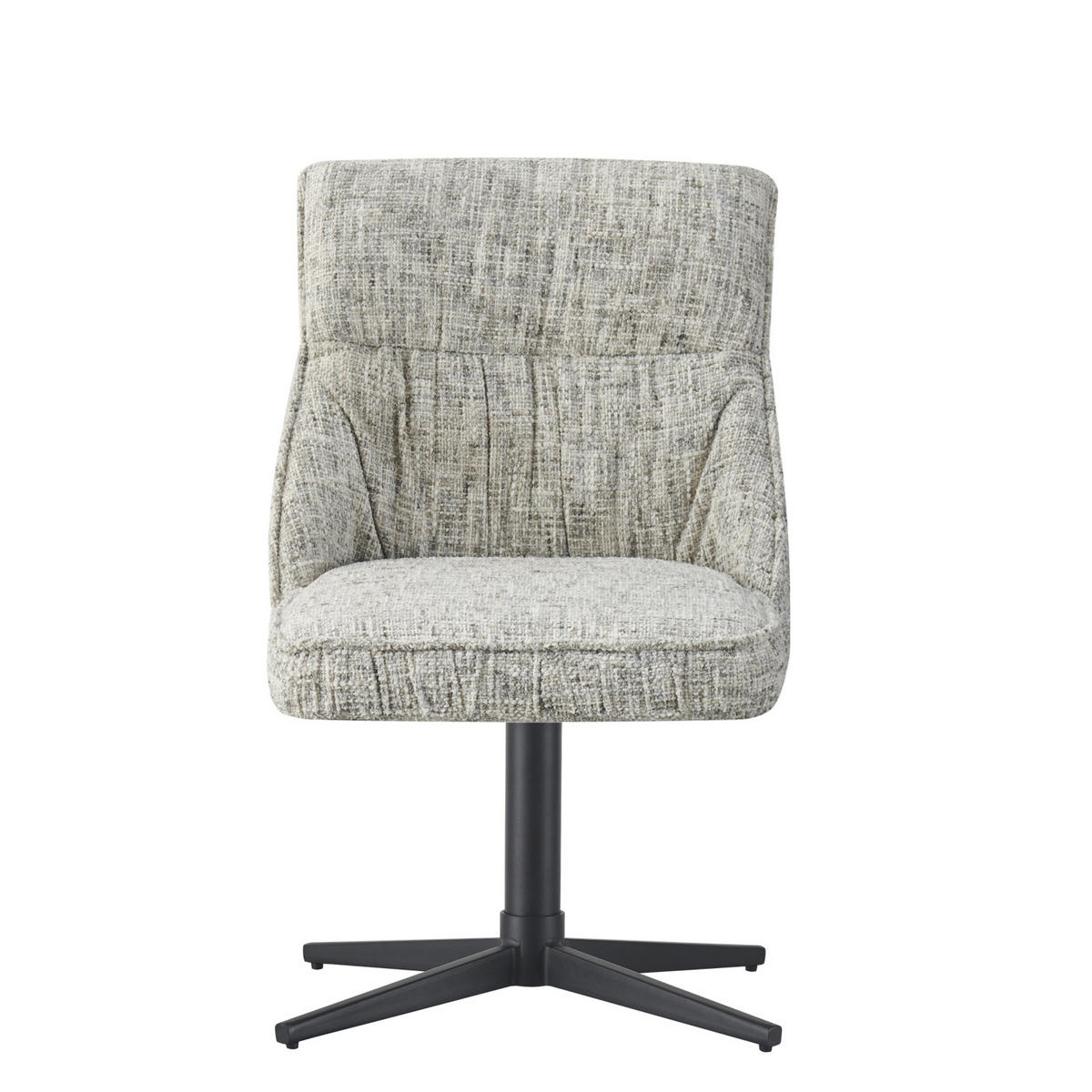 ESSZIMMERSTUHL LORENA 2er-Set - Hellgrau/Schwarz, Textil/Metall (49/83/62cm) - DUBI Möbel
