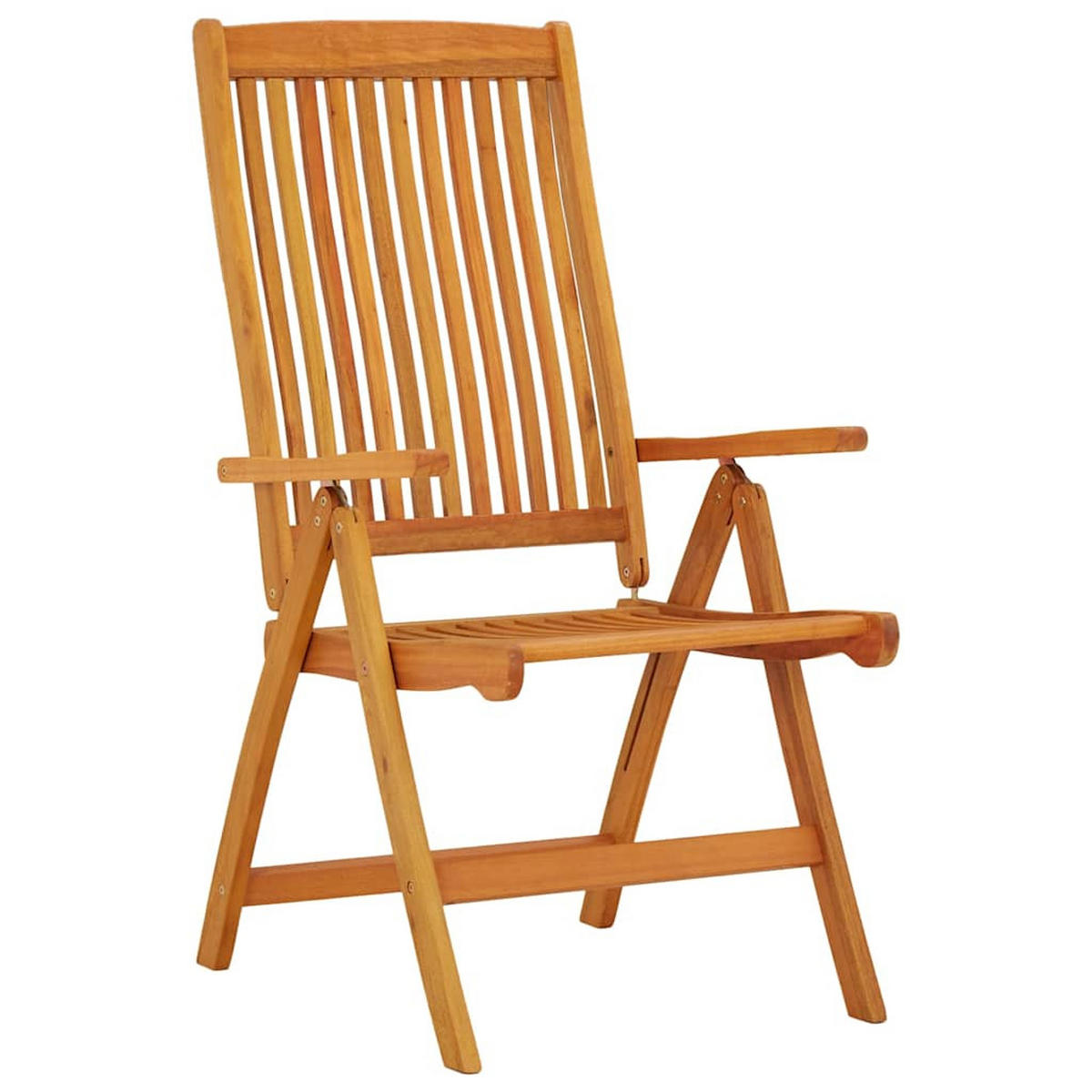 KLAPPBARE Gartenstühle 2er Set Massivholz Eukalyptus - Braun, Holz (58/112/71cm) - vidaXL
