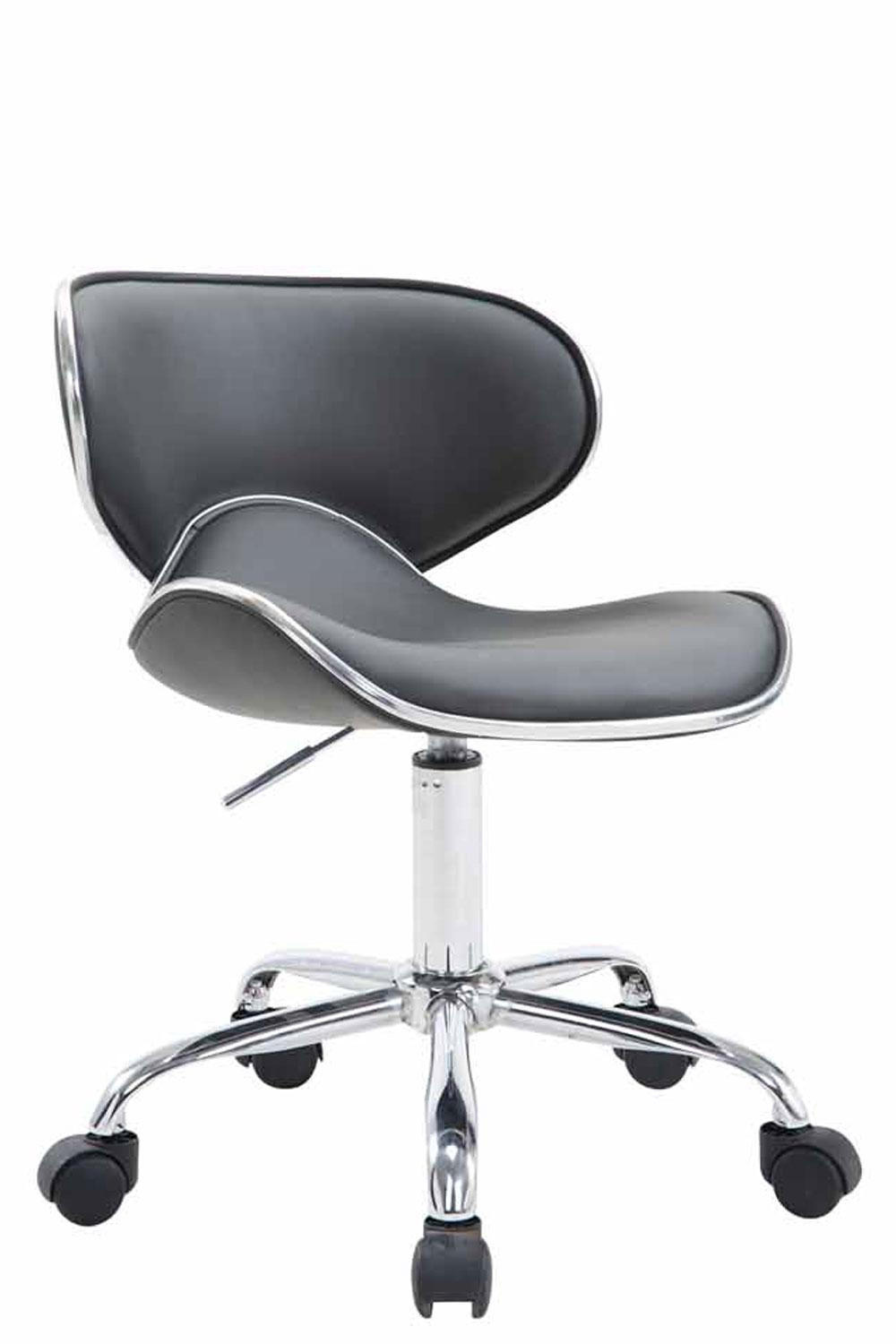 HOCKER Lederlook grau - Chromfarben/Grau, Textil/Metall (47/71/50cm) - CLP