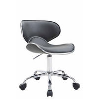 HOCKER Lederlook grau - Chromfarben/Grau, Textil/Metall (47/71/50cm) - CLP