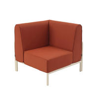 ECKSESSEL, Terrakotta - Orange, Textil (80/78/80cm) - Oviala