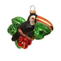 CHRISTBAUMSCHMUCK Tukan Mehrfarbig 9cm (Glas / 1 Stk.) - Multicolor, Glas (5/9/9cm) - Krebs Glas Lauscha