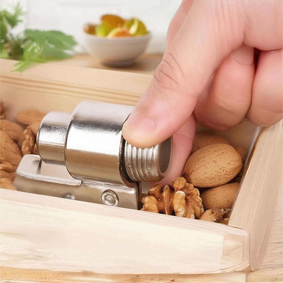 NUSSKNACKER - Multicolor, Holz/Metall - Relaxdays