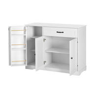 SIDEBOARD mit 3 Türen und 1 Schublade Weiß - Weiß, Holzwerkstoff (107/83.4/40cm) - Meubliv