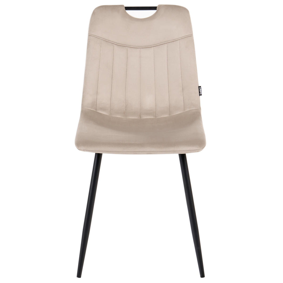 ÉTKEZŐSZÉK 4 darabos Szett Tópszín Argyle - fekete/taupe, textil (45/86/55cm) - Beliani