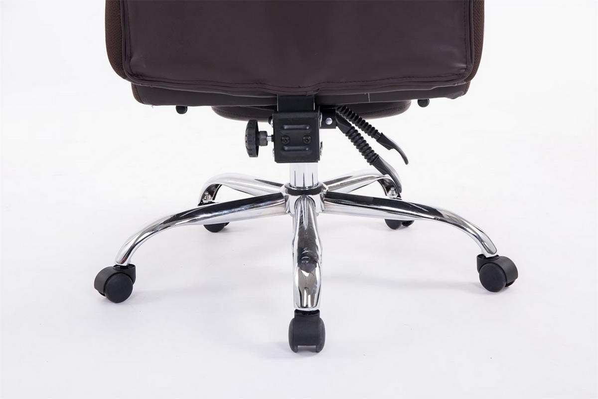 BÜROSTUHL XL Troja, Kunstleder Braun - Braun, Textil/Metall (67/122/67cm) - TPFLiving