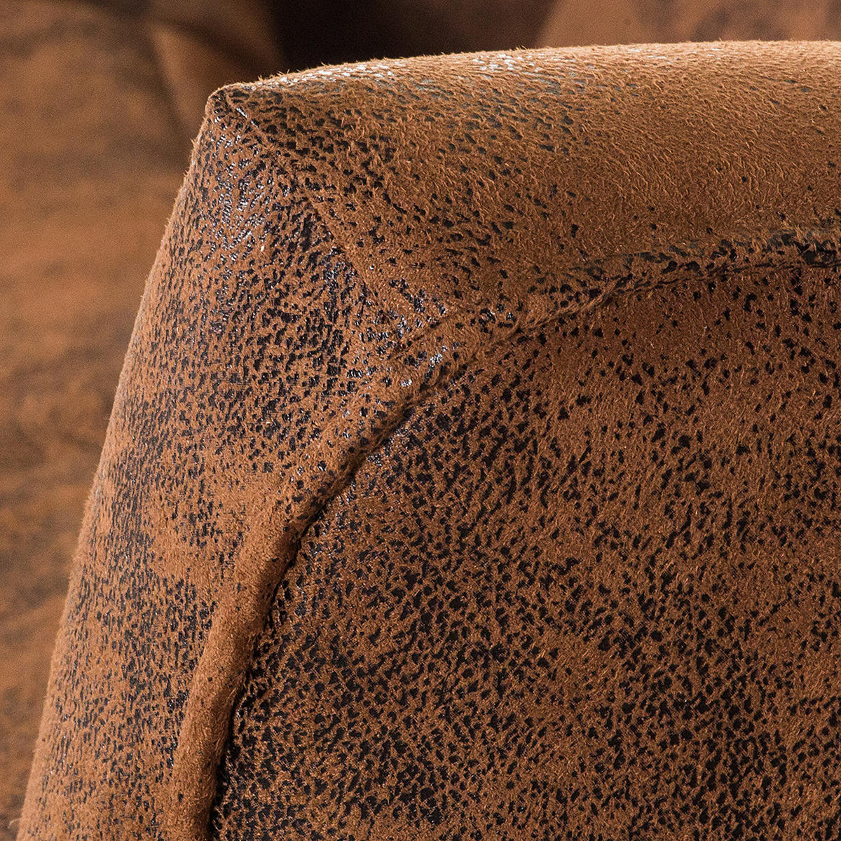 OHRENSESSEL - Antiklederoptik, Braun - Braun, Textil (93/93/87cm) - home24