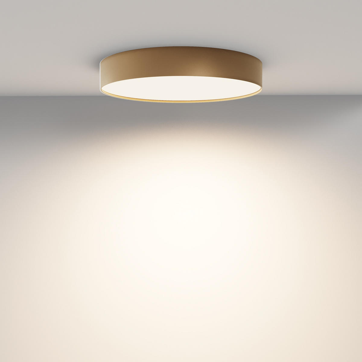 DECKENLEUCHTE Zon - Gold - 40/40/6 cm - Goldfarben, Kunststoff (40/40/6cm) - Maytoni