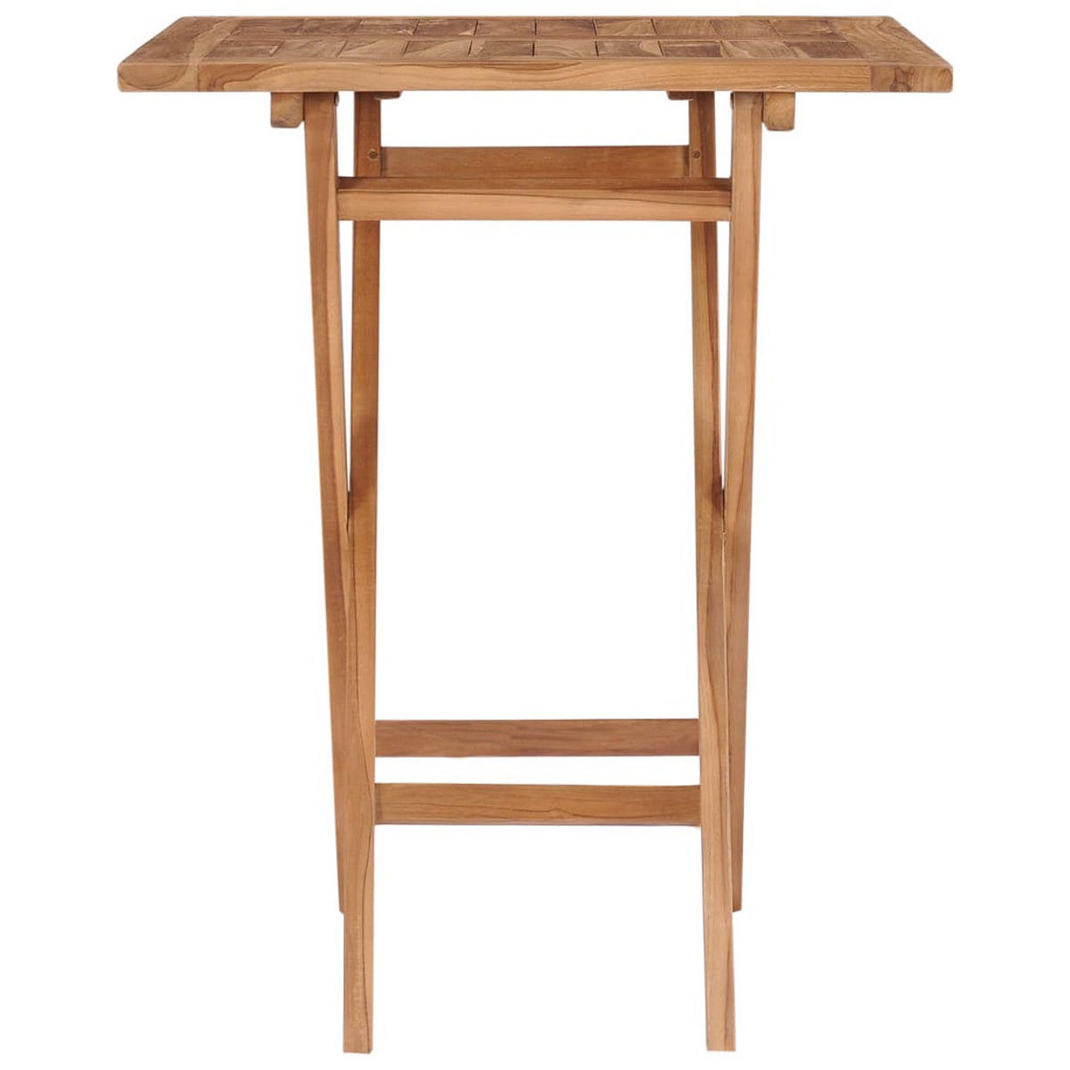 GARTENTISCH KLAPPBAR 60×60×75 CM TEAK MASSIVHOLZ - Braun, Holz (60/60/75cm) - vidaXL