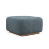 POUF Bouclé Stoff Blau - Blau/Blaugrau, Holz/Textil (83/95/41cm) - Makamii
