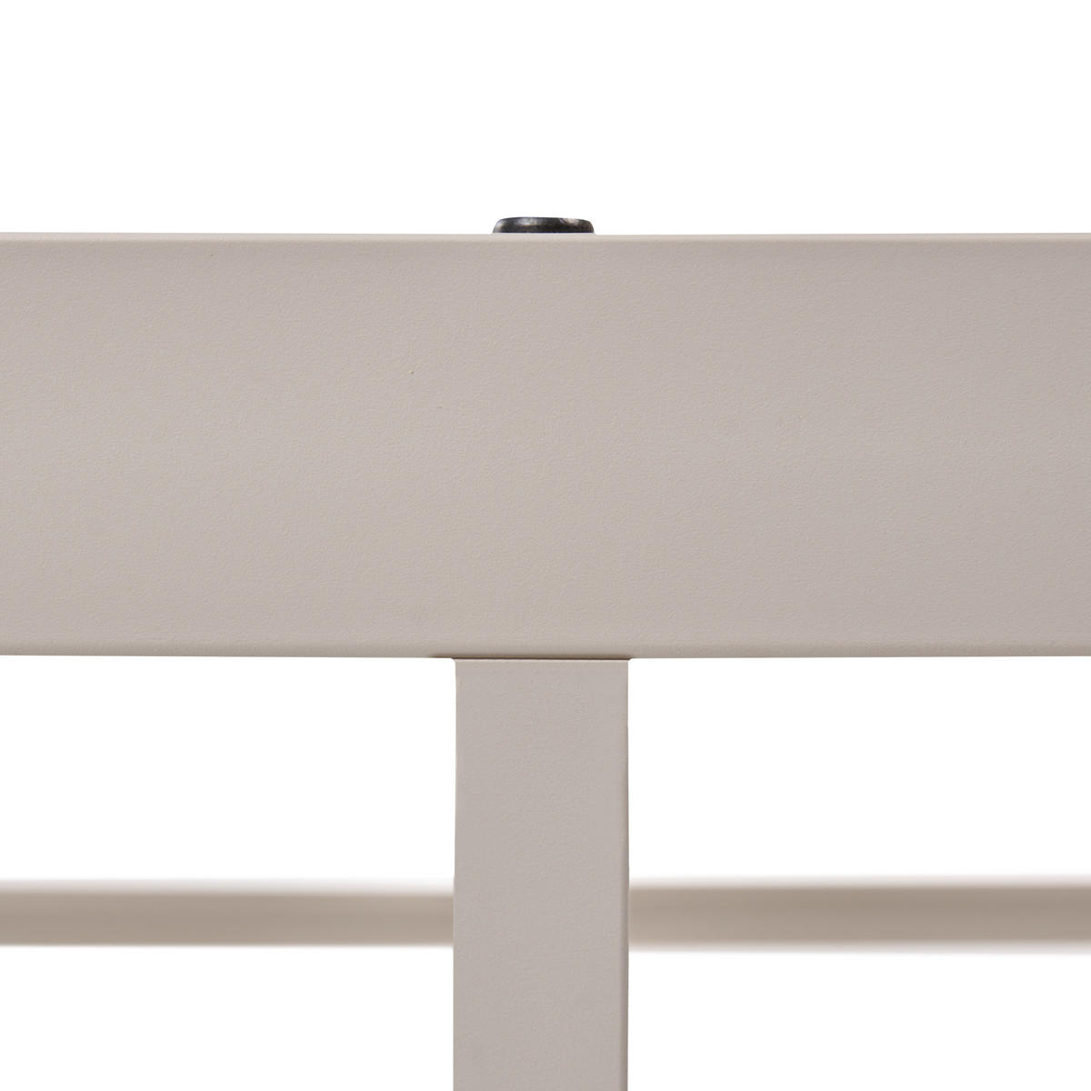 BETT ohne Kopfteil 160/200 cm Eisen Hellbeige Viry - Beige, Metall (160/200cm) - Beliani