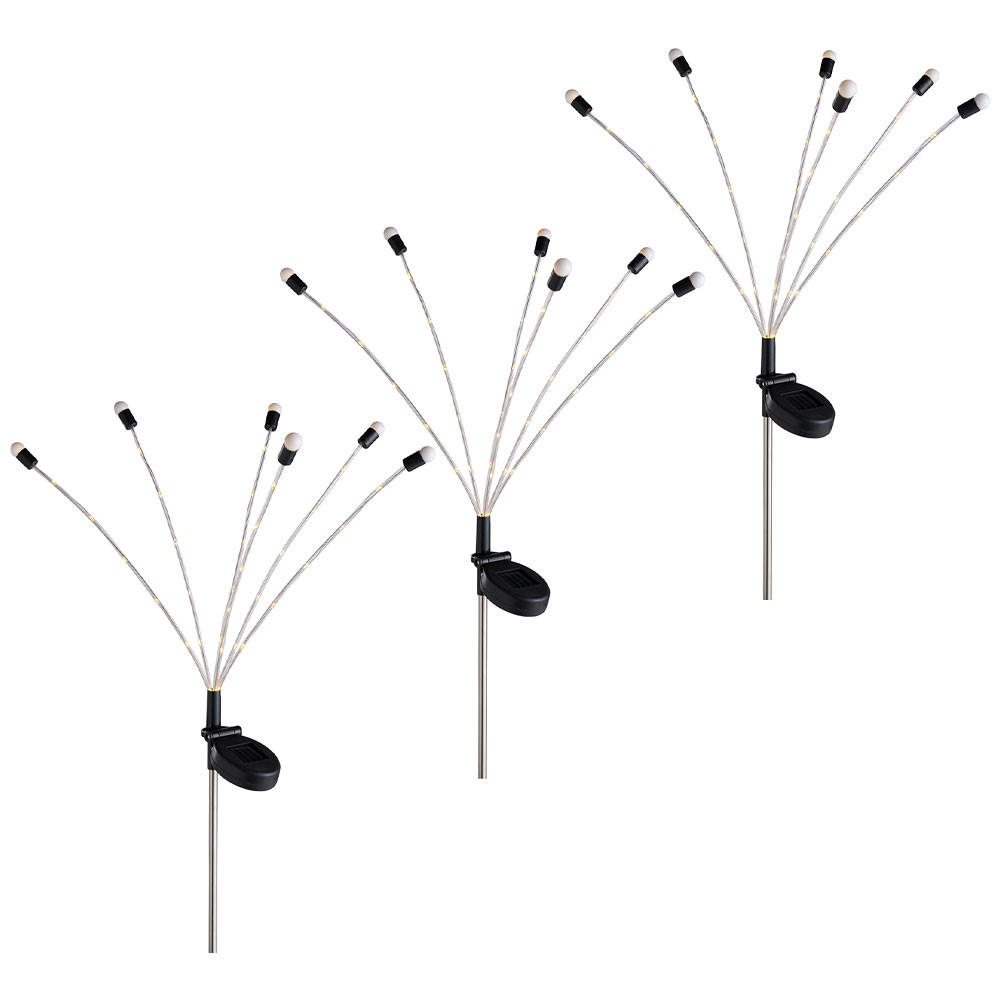 LED AUSSENLEUCHTE Solar Schwarz Weiß - Schwarz, Metall (5/6/70cm)