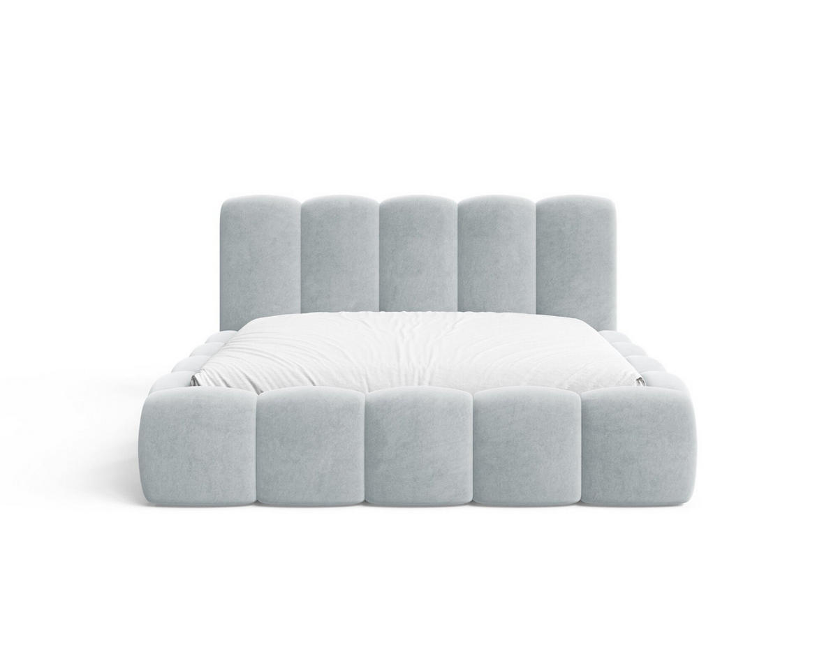 POLSTERBETT - Bett 18 - 180x200 - Hellblau (Riviera 70) - Hellblau, Holzwerkstoff (180/200cm) - Möblo