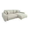 ECKSOFA Emma Beige Cord - Ottomane rechts - Beige, Textil (234/170cm) - S-Style Möbel
