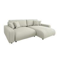 ECKSOFA Emma Beige Cord - Ottomane rechts - Beige, Textil (234/170cm) - S-Style Möbel