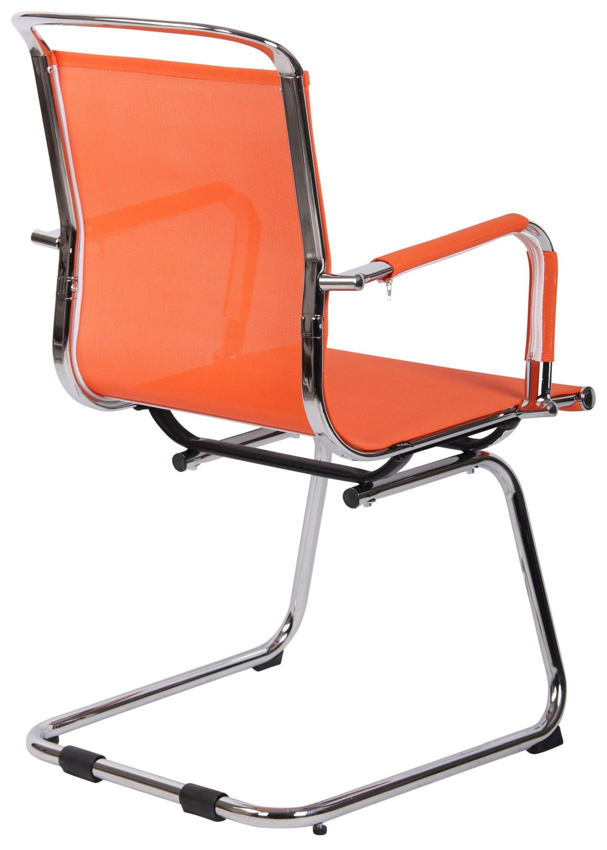 SCHWINGSTUHL Netzstoff orange - Chromfarben/Orange, Textil/Metall (58/94/48cm) - CLP